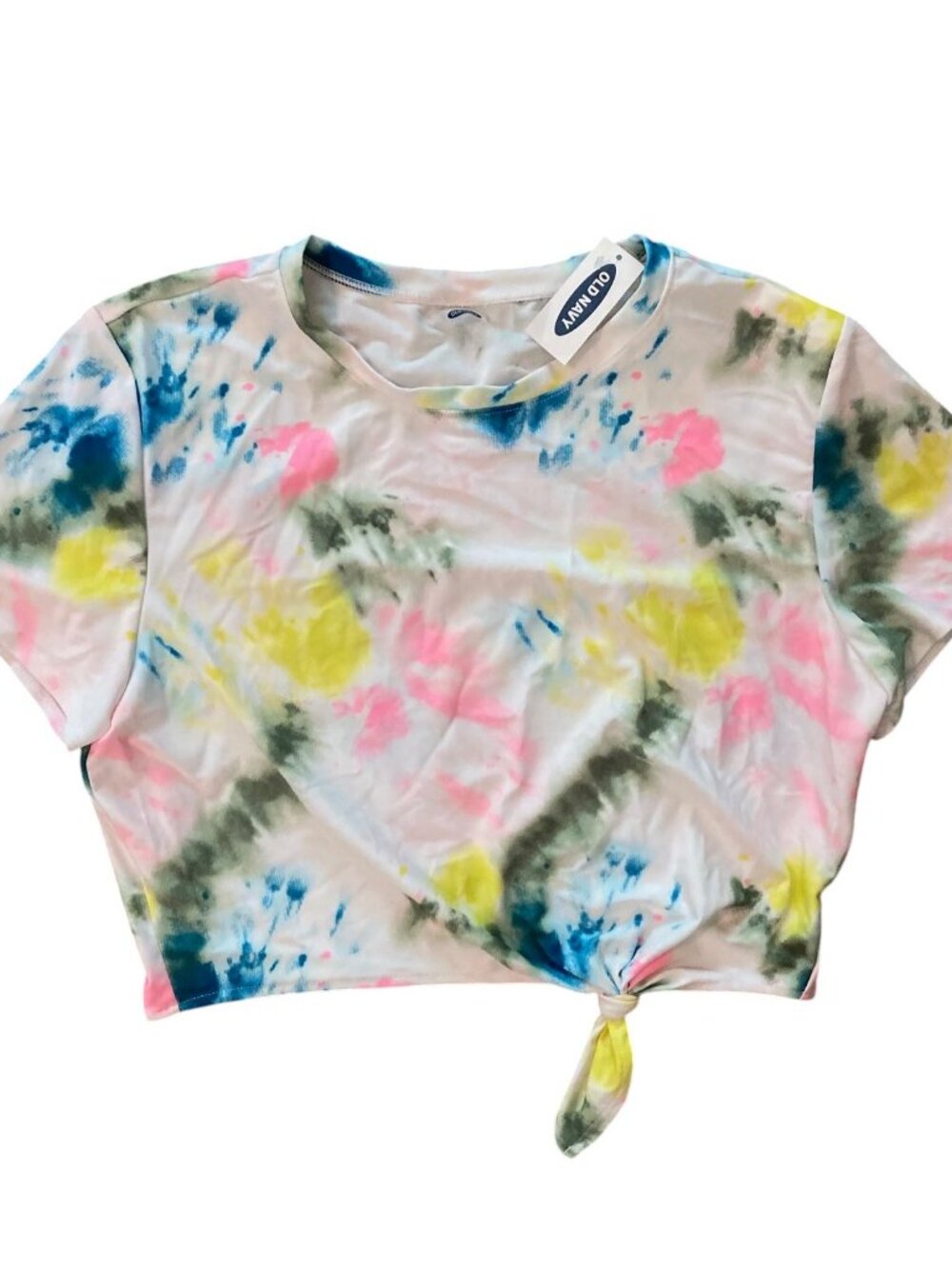 NEW! Women's OLD NAVY Tie-Dye Cropped Swim Shirt Rashguard Size Large